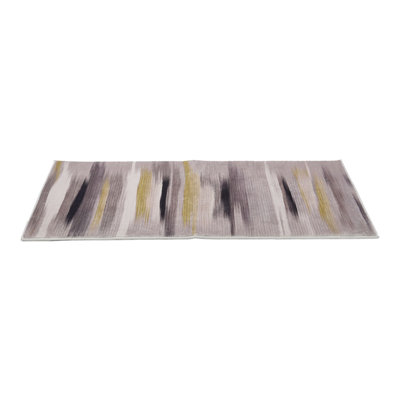 Geometric Shapes Faux Sheepskin 60cm X 120cm Area Rug