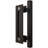 Sliding Door Combo Pull Set, 8-1/2" Flat Pull, 12" Round Bar Pull, By Stone Harbor Hardware-77379154
