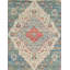 Tapis bleu et beige à motif de médaillons Mckenley-557488138