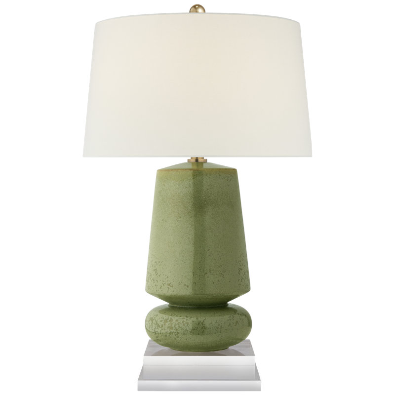 Parisienne Table Lamp, 28.75" H x 17" W x 17" D, Shellish Kiwi