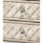 Table de chevet en velours beige Lucienne
