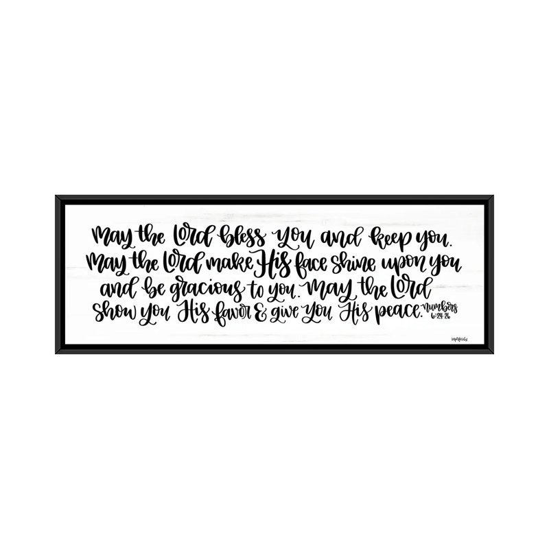 May The Lord Bless You And Keep You by Imperfect Dust - Panoramic Print on Canvas, Black Floater Frame