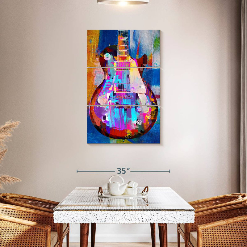 Abarca Painted Les Paul, 45" H x 28" W