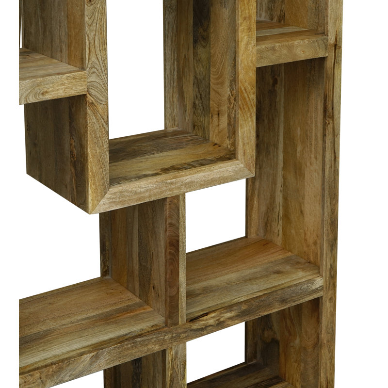 Quinton 175cm H x 100cm W Solid Wood Standard Bookcase, Light