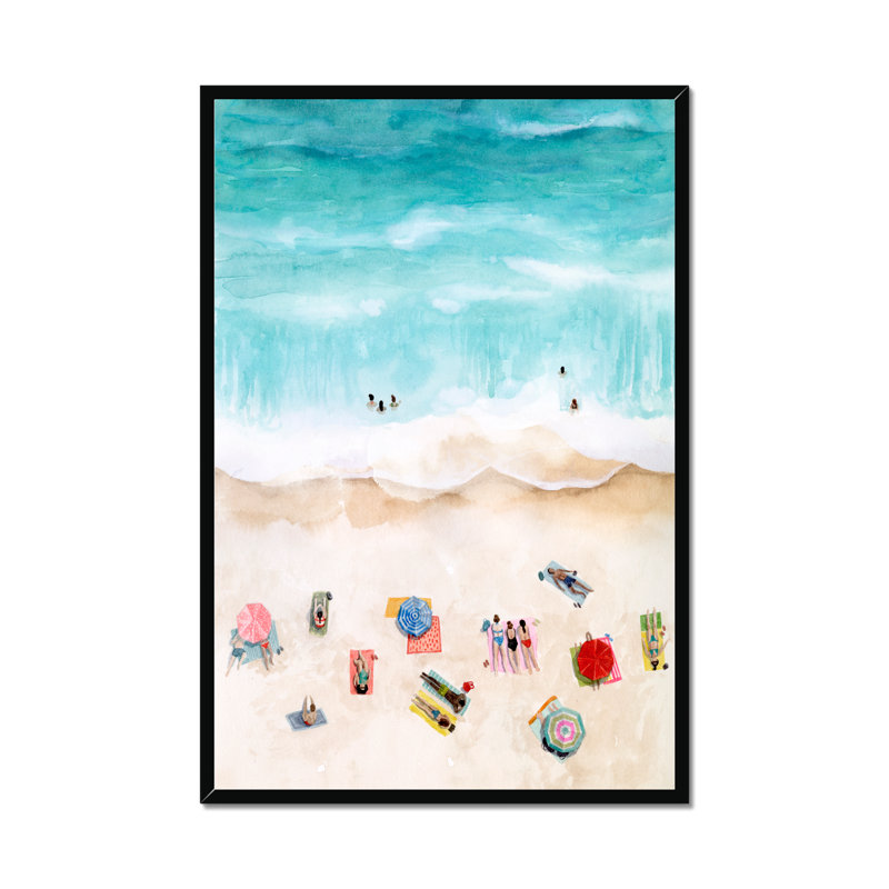 Beach Week I by Grace Popp - Painting, Black Framed Paper Print, 34cm H x 24cm W