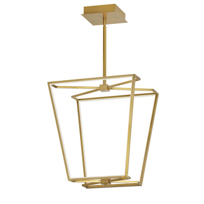 Lustre géométrique 1 lumière à DEL avec détails en silicone Skiba