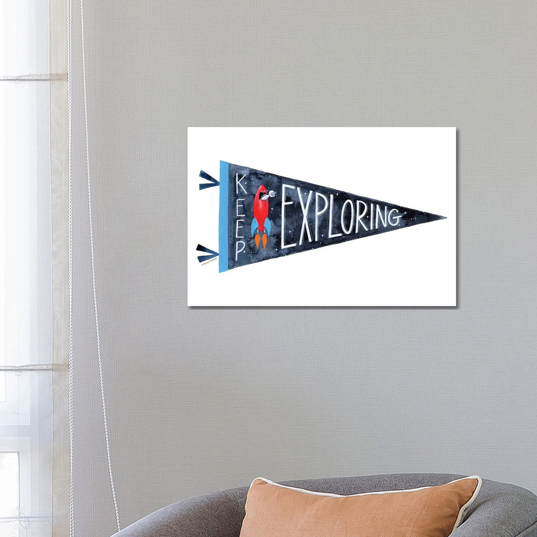 Keep Exploring Pennant von Rachel Nieman - Gallery-Wrapped Canvas Giclée on Canvas