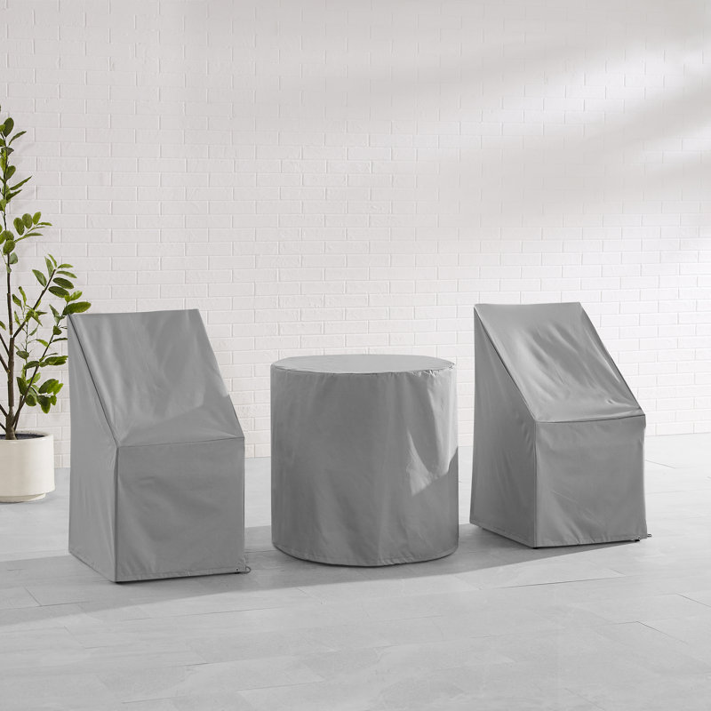 Housse pour ensemble repas de patio, gris