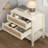 Pomodoro Rattan Nightstand With 2-Drawer And 1 Open Shelf-993662442