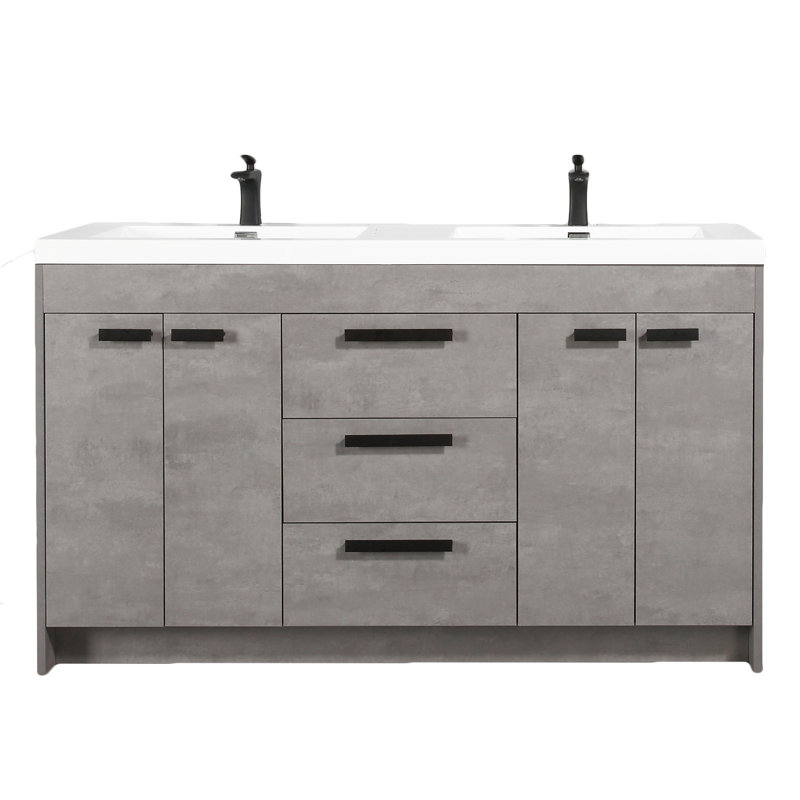 Wauconda Modern 72" Double Bathroom Vanity Set