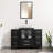  48" Double Sink Bathroom Vanity Set with Manufactured Wood Top, Vessel Sink, Faucet, Mirror Not Included-1123331948