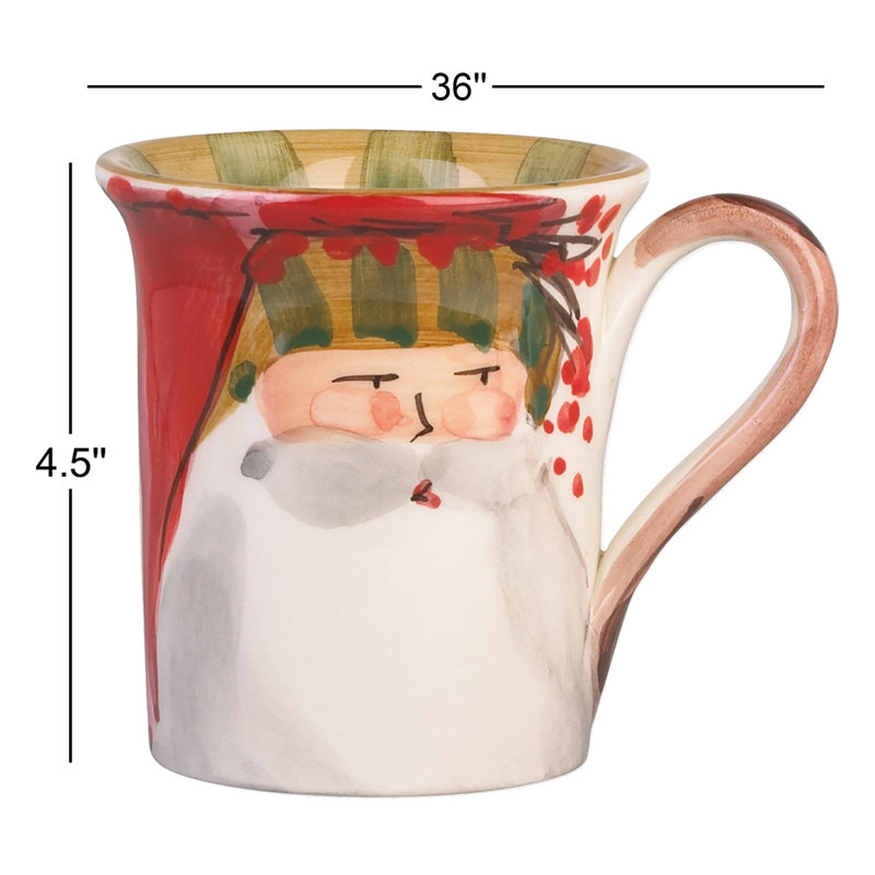 Old St. Nick Earthenware Coffee Mug