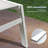 Outdoor Rust-Resistant Metal Chaise Lounge with Table-88989323