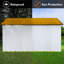 Abri de jardin en métal 12 pi x 10 pi blanc et jaune avec fenêtre