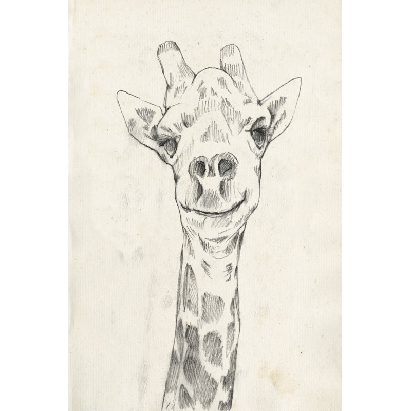 Giraffe Portrait I - Wrapped Canvas Print, 46cm H x 30cm W