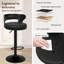 ALFORDSON 2x Bar Stool Swivel Gas Lift Backrest Dining Kitchen Pub Chair