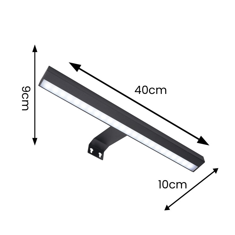 Simsar Plastic LED Flush Mounted Sconce, Black