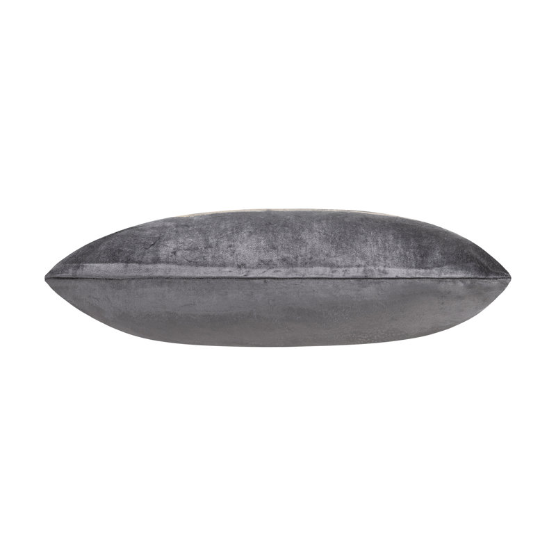 Leyla Abstract Velvet Throw Pillow, Charcoal