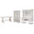 3 Pieces: Desk, Bookcase, Credenza