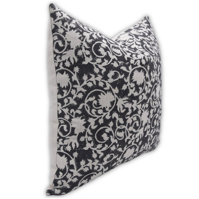 Coussin décoratif en lin durable de qualité supérieure imprimé à la main Fabividine