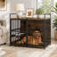Mobilier de caisse robuste pour grands chiens avec mangeoire réglable-2026616776
