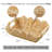 Water Hyacinth Storage Baskets, 2-Pack Handwoven Scalloped Wicker Baskets With Wooden Handles, Foldable Organizer Bin For Shelves, Pantry, Kitchen, Laundry Room & Home Decor