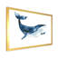 Baleine bleue sur fond blanc VI - peinture sur toile-67228380-67228379