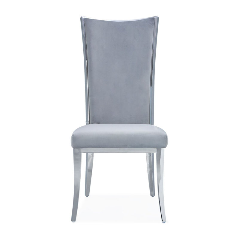 Fauteuil d'appoint en velours, Argent, Gris