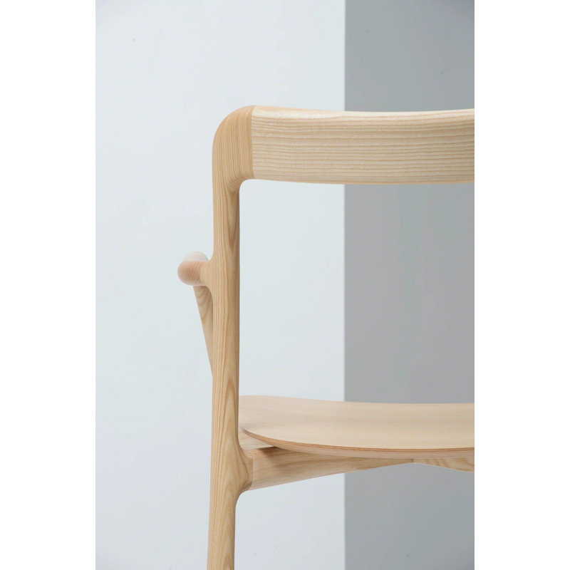 Branca Solid Arm Chair, Natural Ash