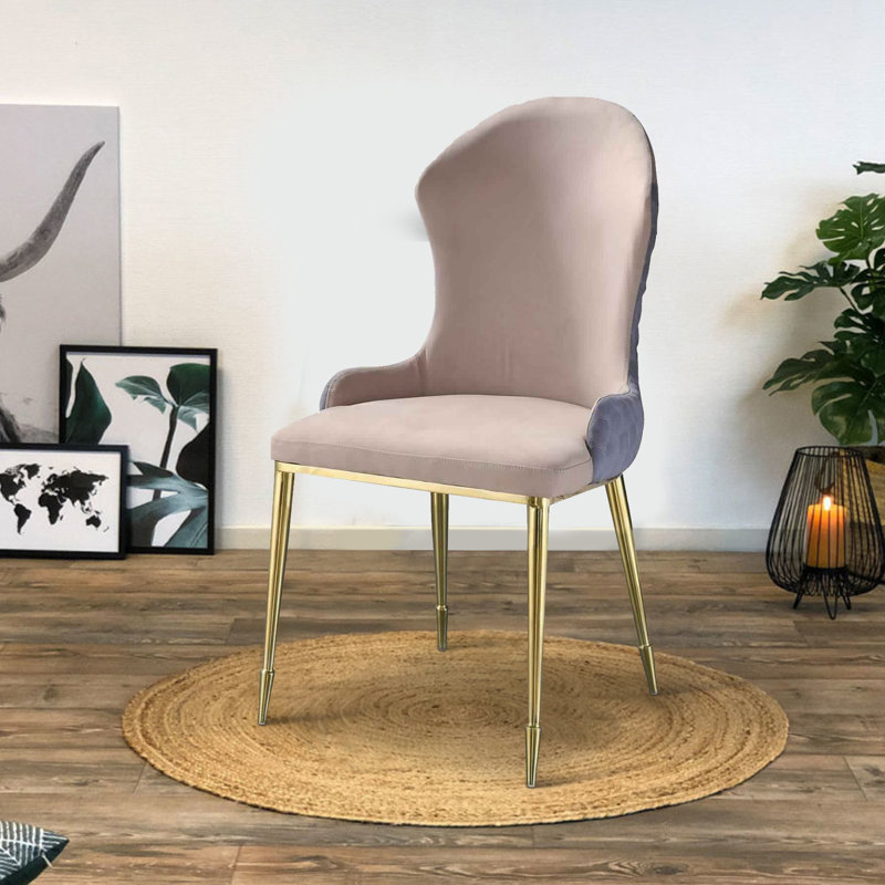 Chaise d'appoint rembourrée beige