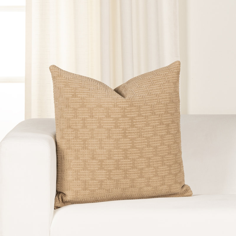 Coussin Odeon, Polyfill, 22" x 22", Wheat