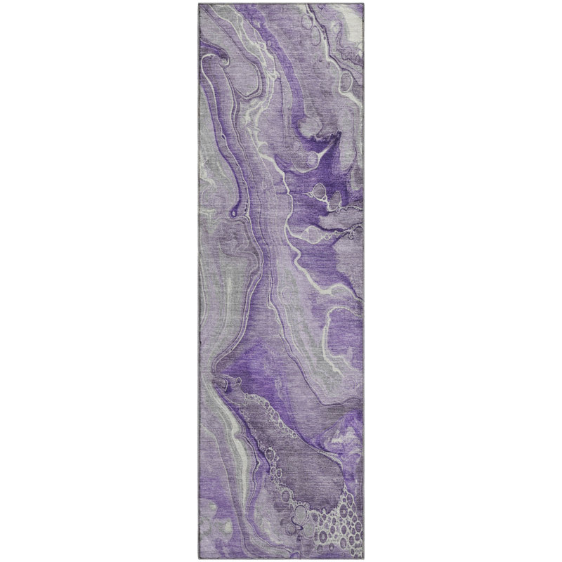 Premium Machine Washable Slesnick AMF1681 Abstract Rug, Runner 2'3" x 7'6"