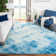 Berman Hand Tufted Wool/Cotton Geometric Rug in Ivory/Blue