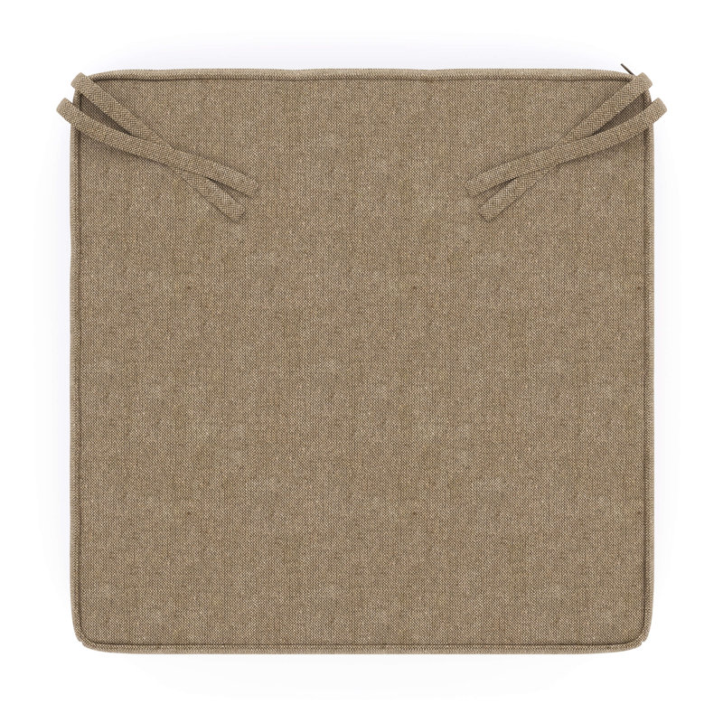 Outdoor Sunbrella® Seat Cushion, Spectrum Mushroom Sunbrella® Plainweave, 17" W x 17" D