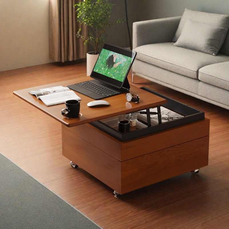 Retro design adjustable coffee table