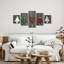 Hanging Christmas Trees - Ensemble de 5 toiles tendues-1947199751