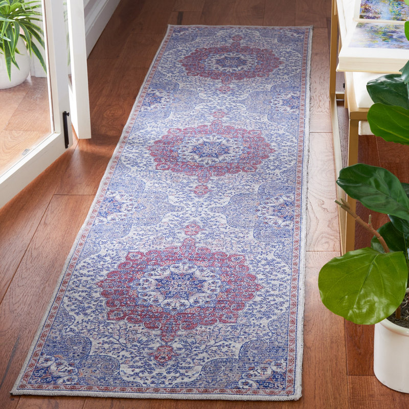 Kingsford Oriental Ivory/Red Area Rug, Runner 2' x 8'