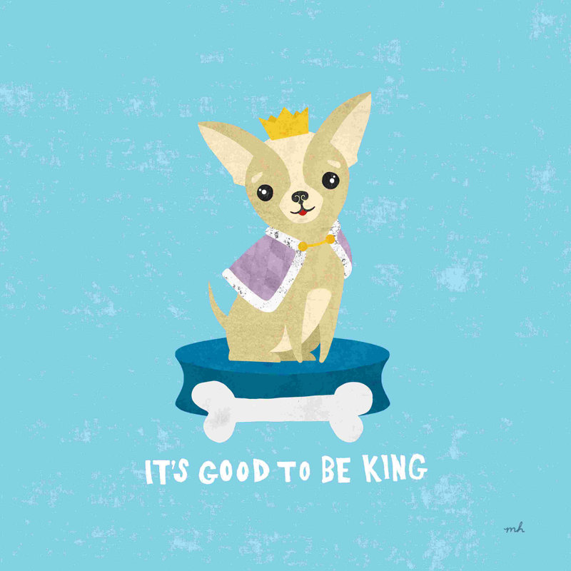 «Good Dogs Chihuahua» par Moira Hershey - Art textuel, H 36 po x l 36 po, Toile tendue, Non