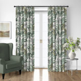 Frondosa  Seagrass Cotton Pinch Pleat Drapery Panel Set of 2