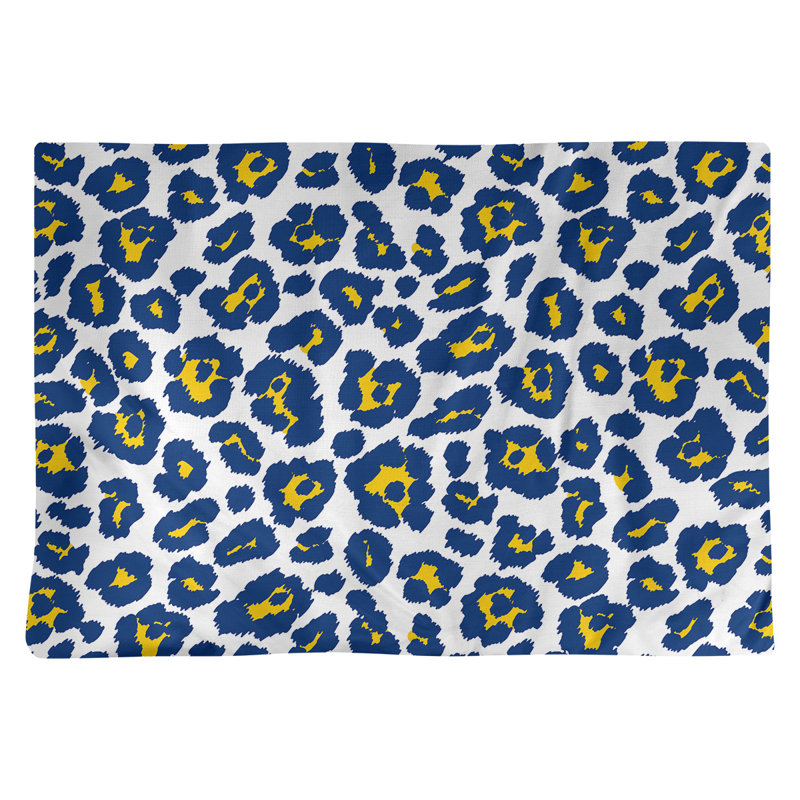 Napperon 18 "The throwback foot, Blanc / or / bleu royal, Coton