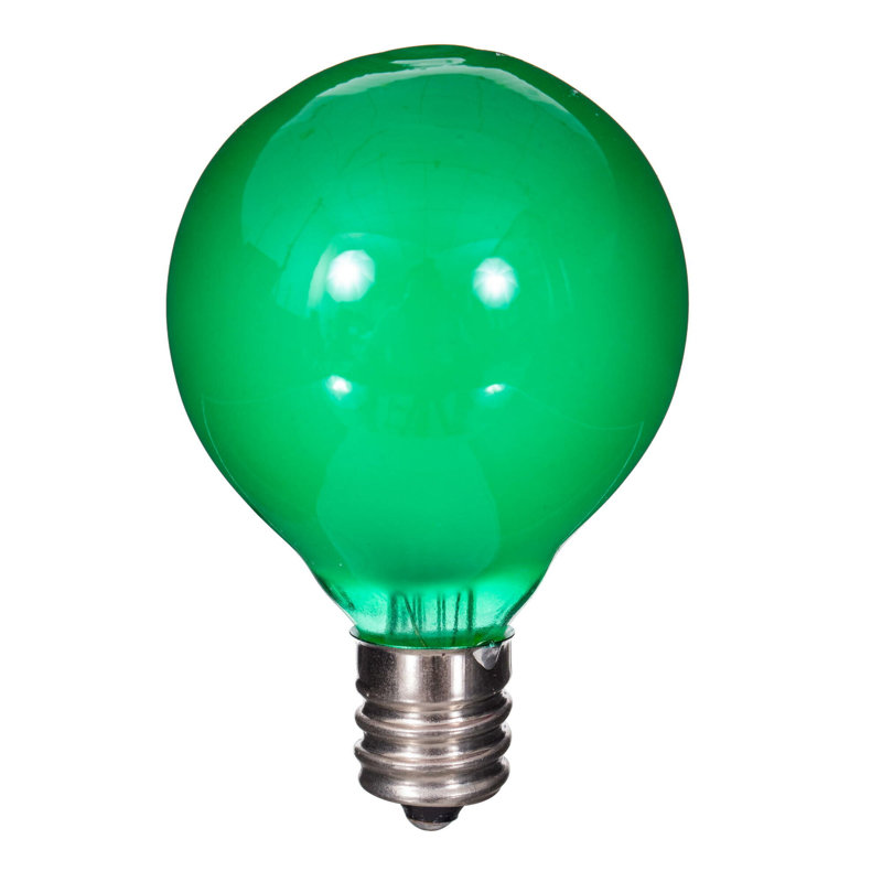  Ampoules de rechange multicolores en verre à filament DEL G40-E12 10 / boîte, Multi-couleur