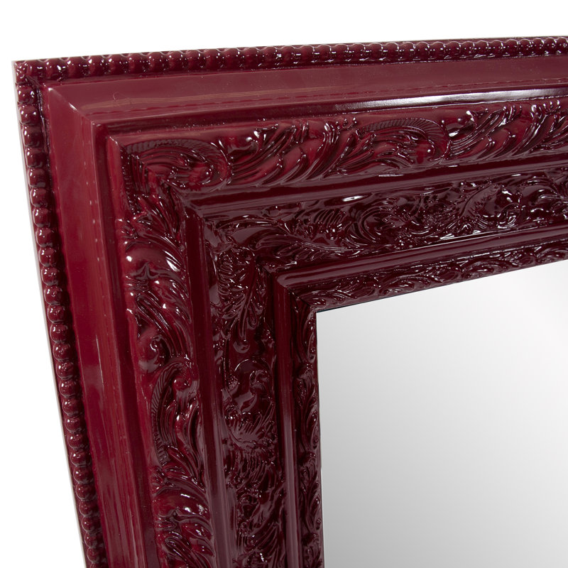 Miroir biseauté, Rouge lustré