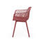 Chaise de coquelicot pour l'extérieur pour l'extérieur: fabrication stable en polypropylène rouge de 23,49 po X 20,54 po 32,15 po Sièges Modern Vibe: résistants aux intempéries-1045395797