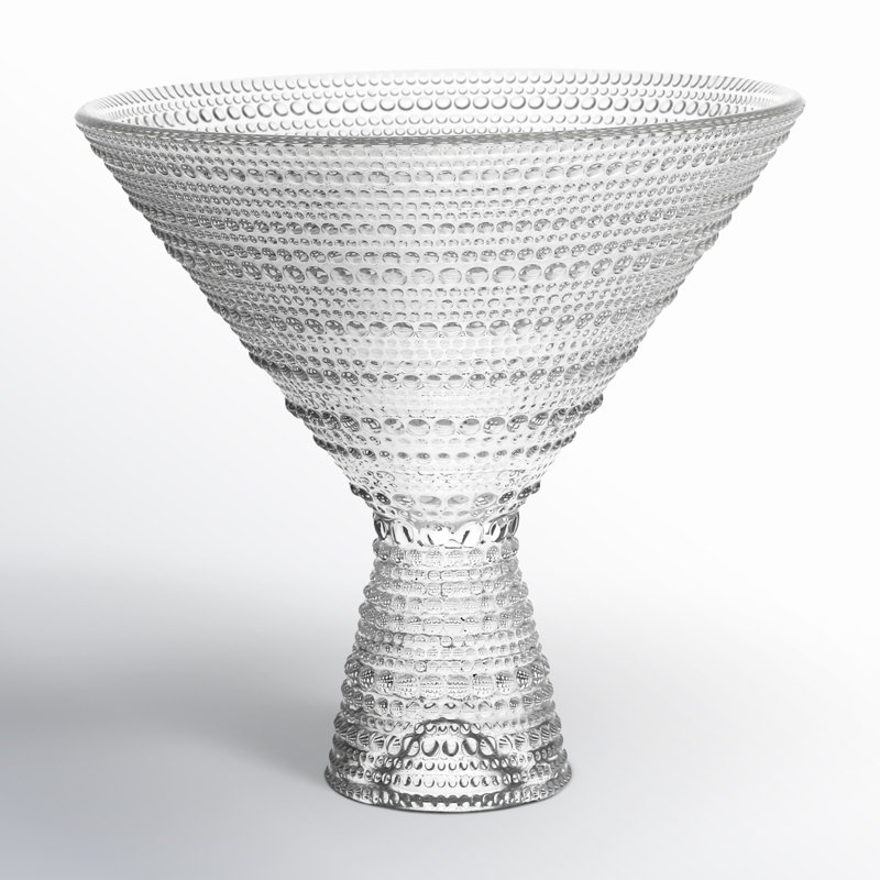 Clear Beaded Hobnail 11.5oz Martini Glass Set