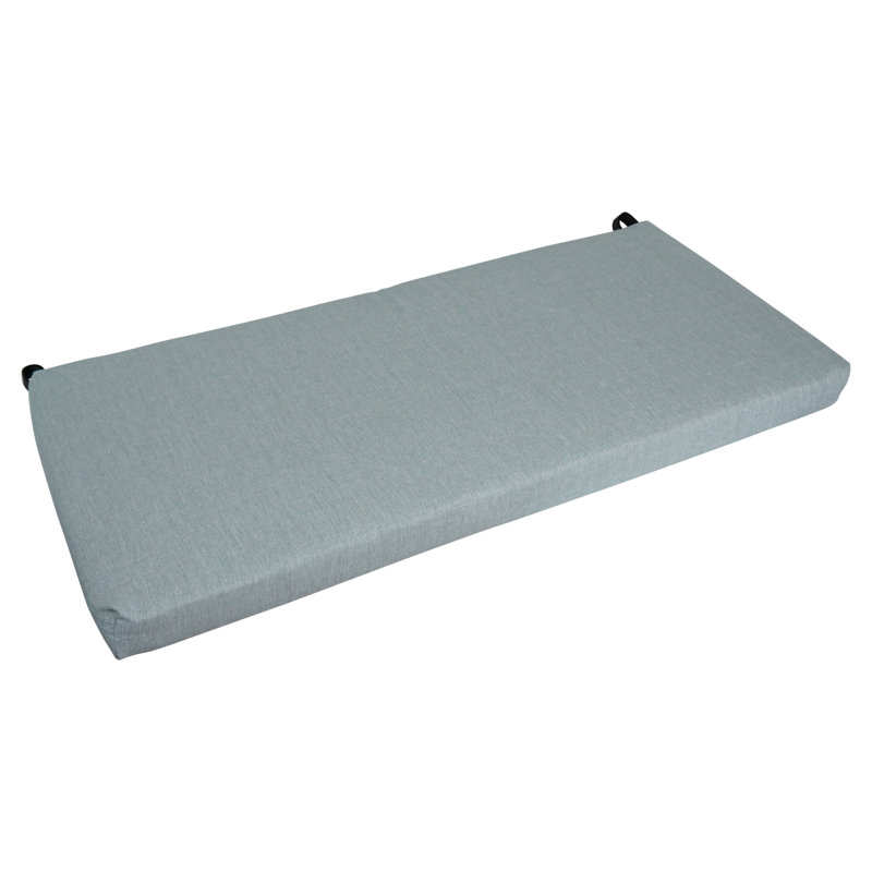 42-Inch Woven Olefin Outdoor Loveseat Cushion, Mist Blue
