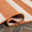 Hedva Two-Tone Wide Stripe Orange/Beige Indoor/Outdoor Rug-1348410506