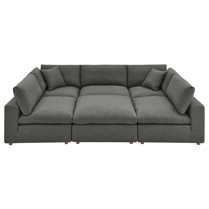 Canapé modulaire 6 pièces Commix, Polyester gris