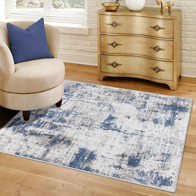 Tapis intérieur crème ivoire Samira Cenis, Rectangle 3 pi 6 po x 4 pi 6 po