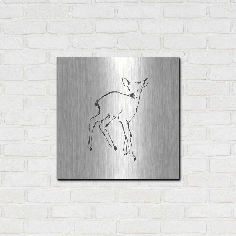 «Line Fawn» par Chris Paschke sur métal, H 24 po x l 24 po