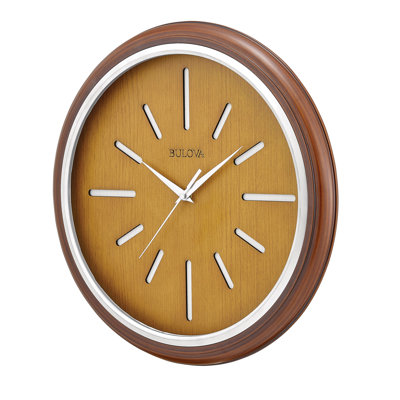 Elmyra Mid-Century Wood Wall Clock, C4346